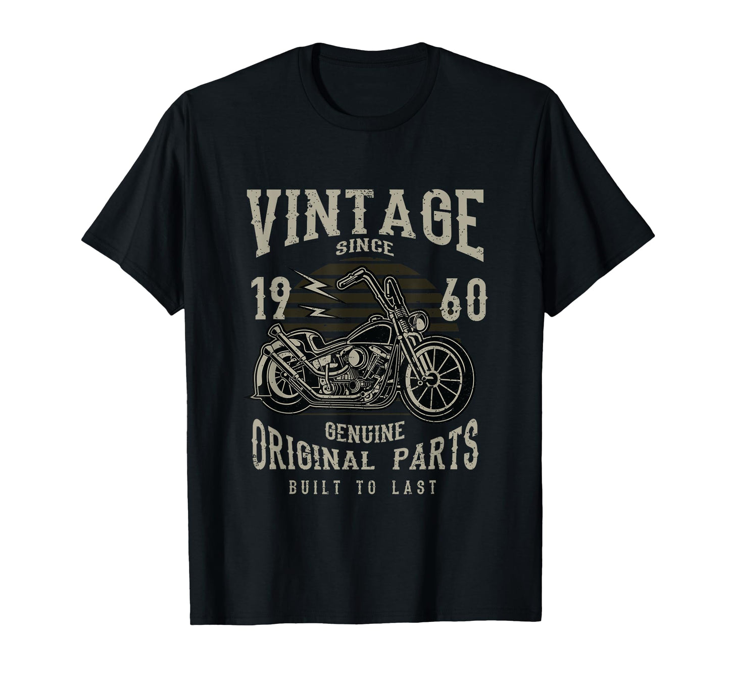 57Th Birthday 1960 Motorcycle Chopper T-Shirt - Trendy Graphic for Adults - T-Shirt, Sweatshirt, Hoodie