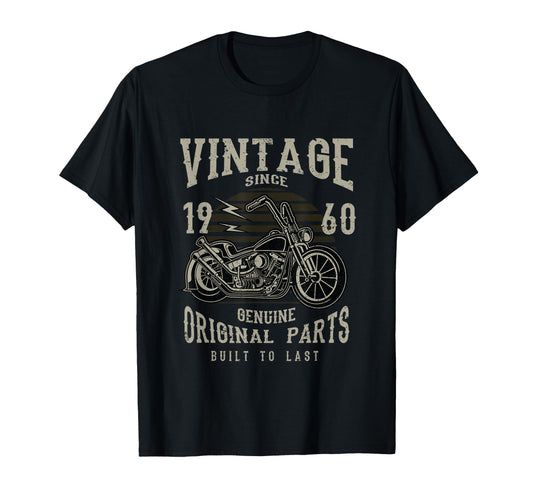 57Th Birthday 1960 Motorcycle Chopper T-Shirt - Trendy Graphic for Adults - T-Shirt, Sweatshirt, Hoodie