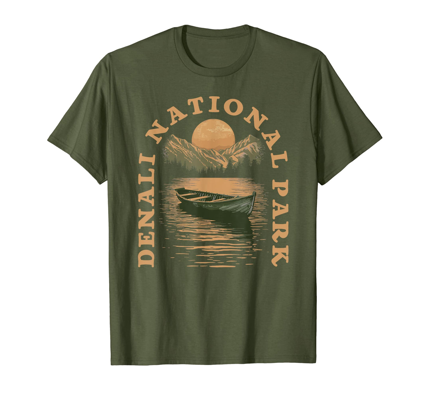 Denali National Park Boat Lake T-Shirt - Trendy Graphic Unisex - T-Shirt, Sweatshirt, Hoodie