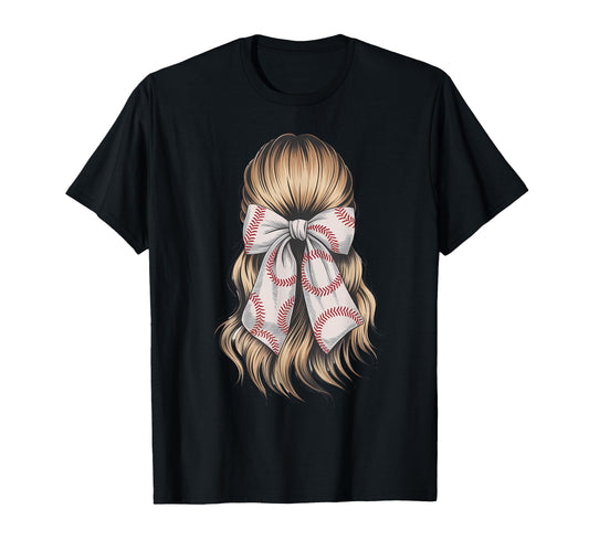 Baseball Coquette Bow Baseball Player T-Shirt - Streetwear Style for Adults - T-Shirt, Sweatshirt, Hoodie