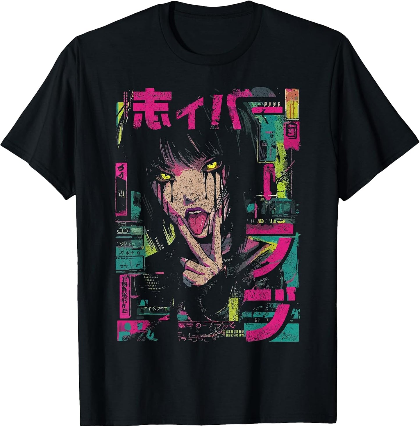 Anime Merch Cyberpunk Aesthetic Harajuku Outfits - Adult & Kids T-Shirts, Sweatshirts & Hoodies apparel design preview 1