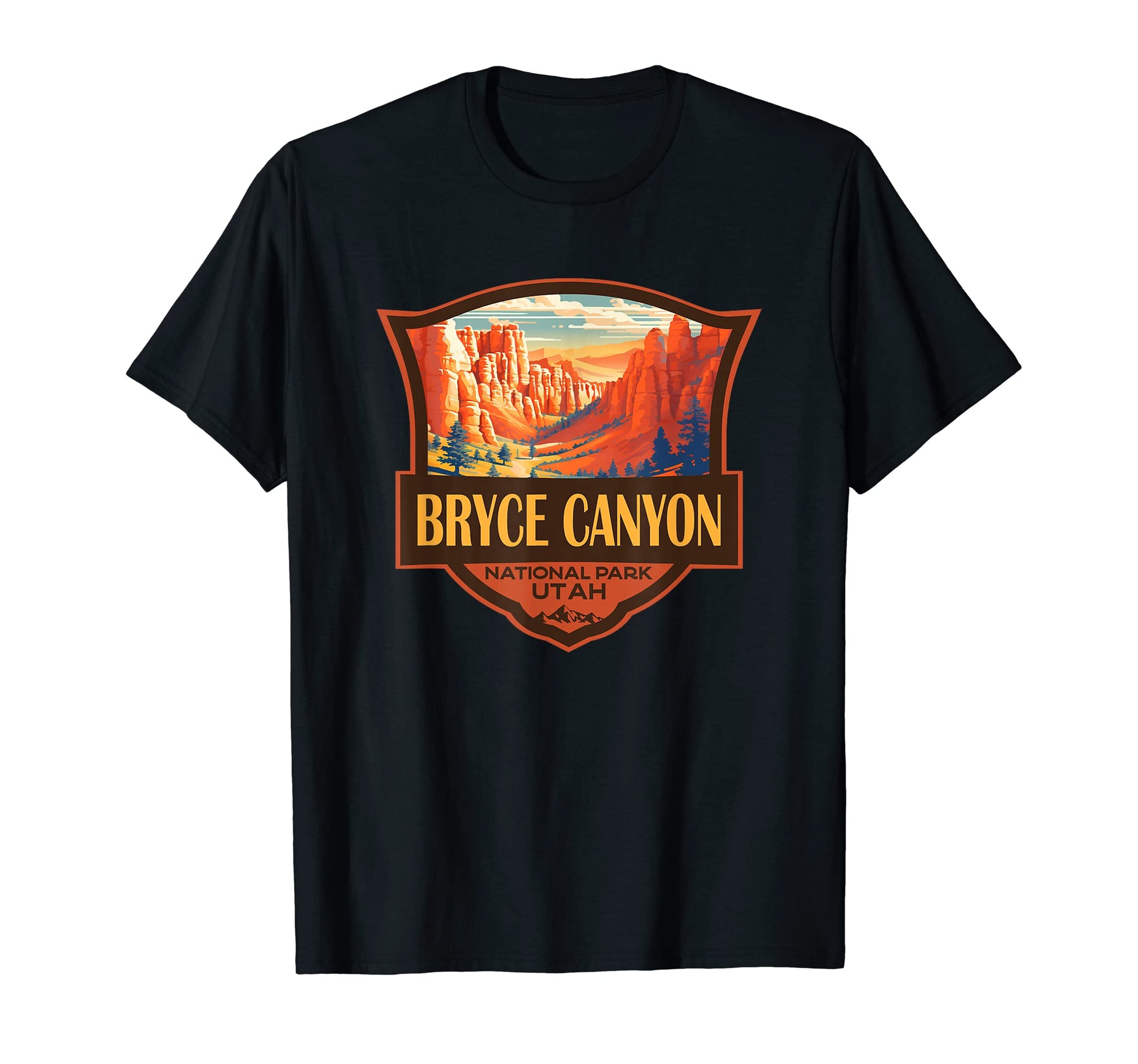 Bryce Canyon National Park Travel Badge T-Shirt - Trendy Graphic Men Women - T-Shirt, Sweatshirt, Hoodie
