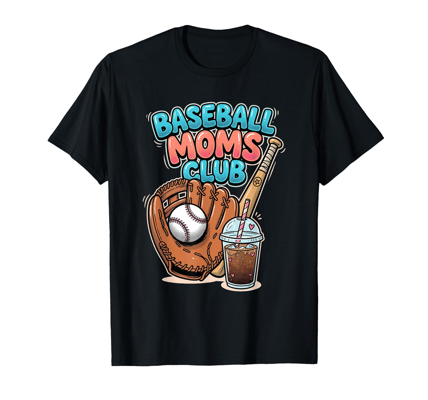 Funny Baseball Moms Club T-Shirt - Casual Everyday Wear Men Women - T-Shirt, Sweatshirt, Hoodie