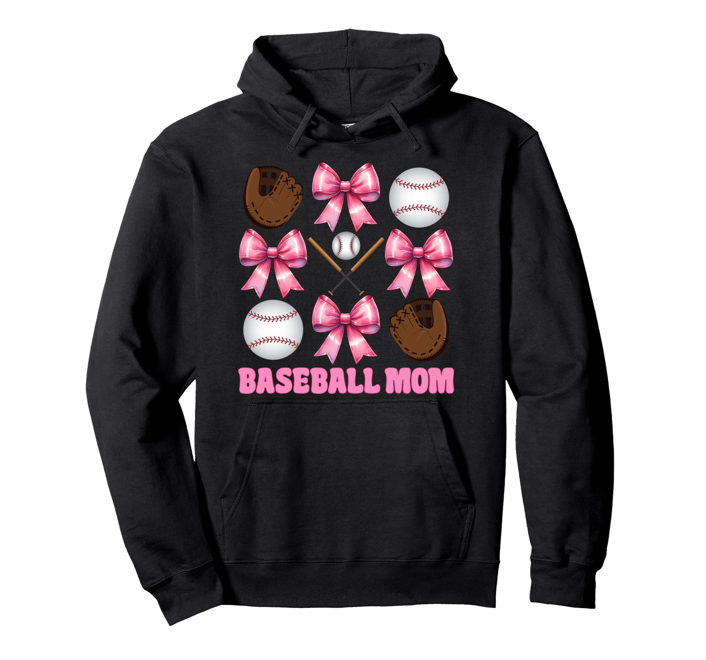 Baseball Mom Baseball Mama Mothers Day Hoodie - Unique Graphic Unisex - T-Shirt, Sweatshirt, Hoodie