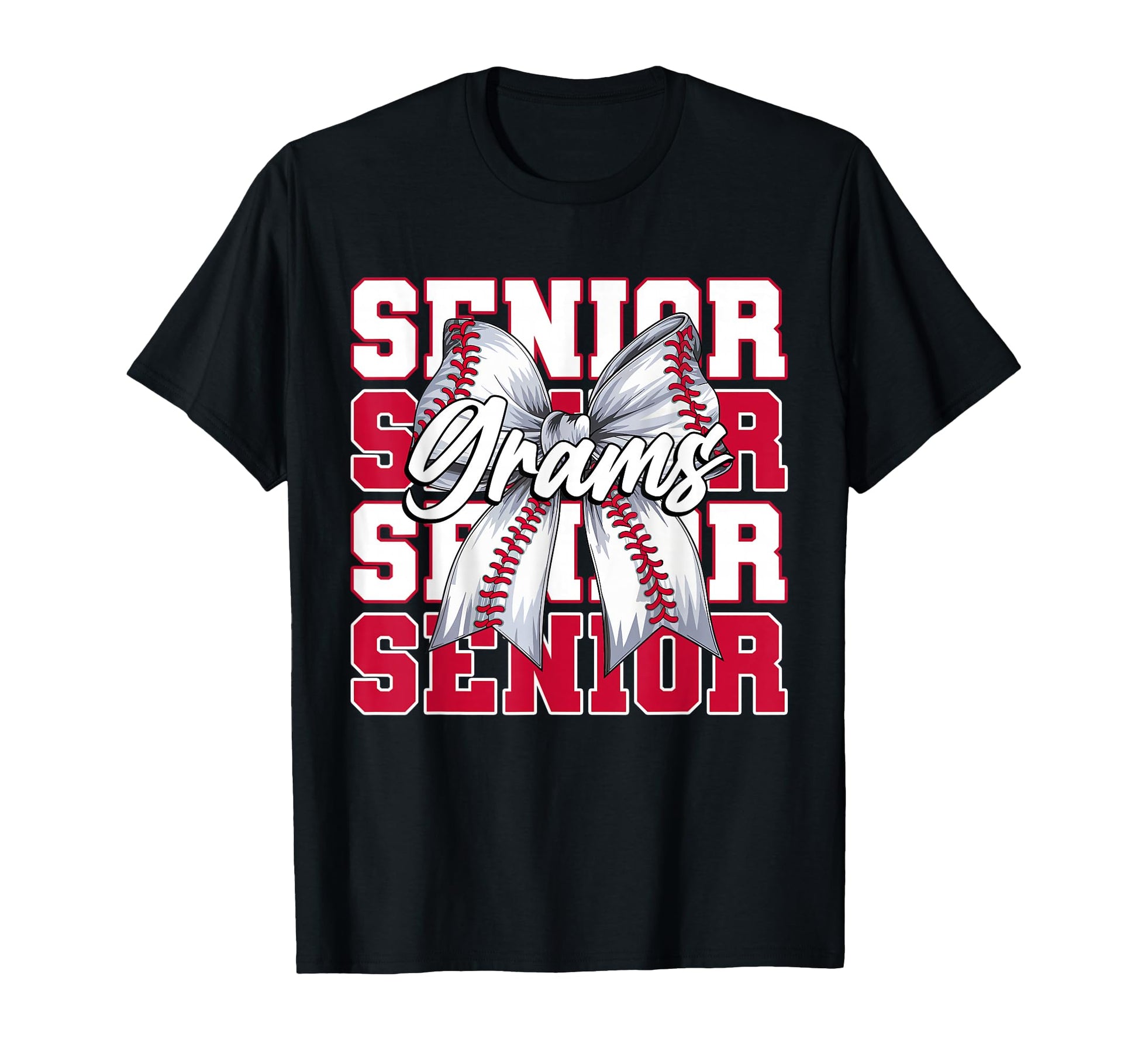 Baseball Grams Senior 2026 Coquette Bow T-Shirt - Unique Graphic Men Women - T-Shirt, Sweatshirt, Hoodie