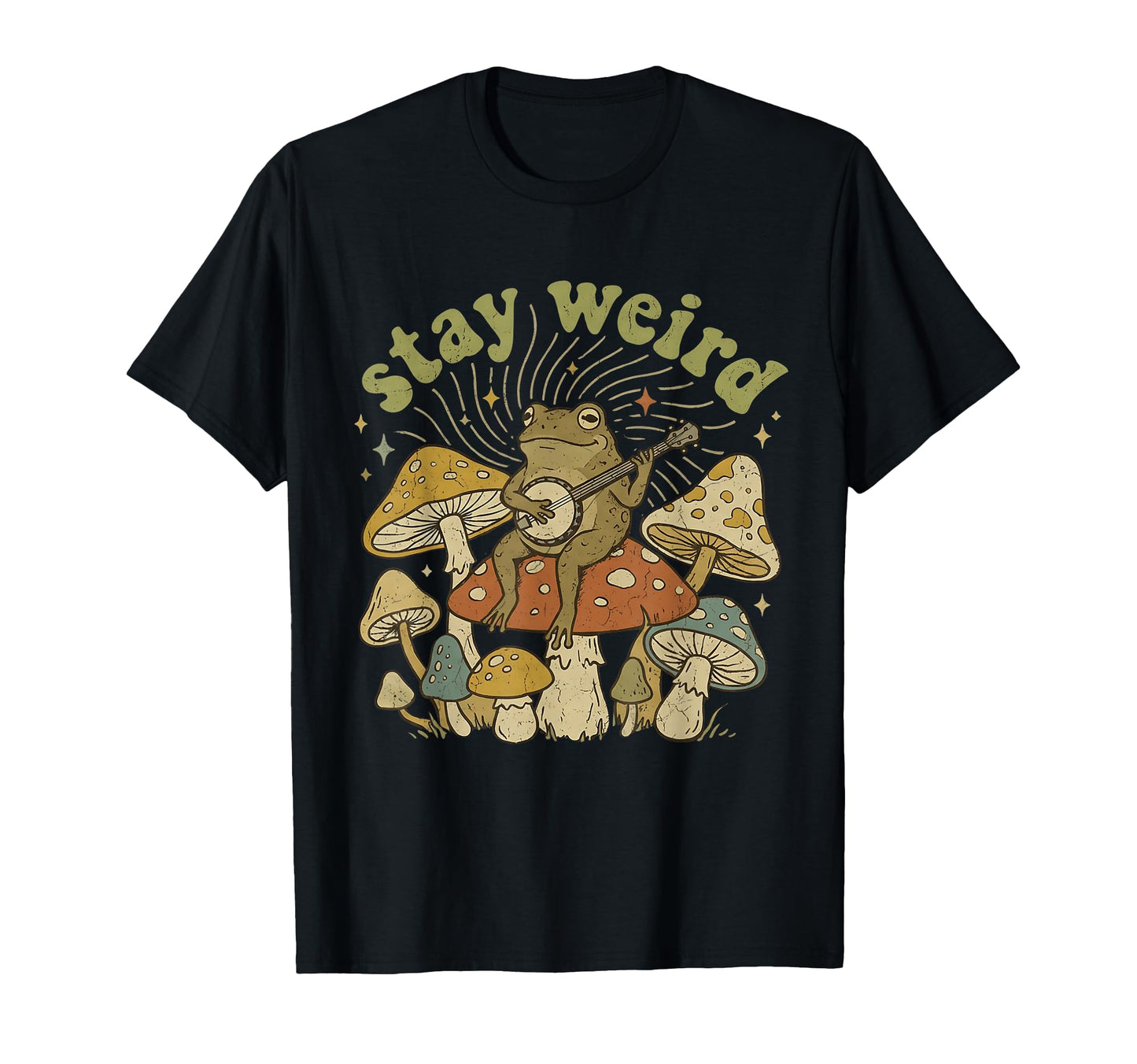 Stay Weird Frog Quirky Hippie Y2K T-Shirt - Fun Novelty Design Unisex - T-Shirt, Sweatshirt, Hoodie