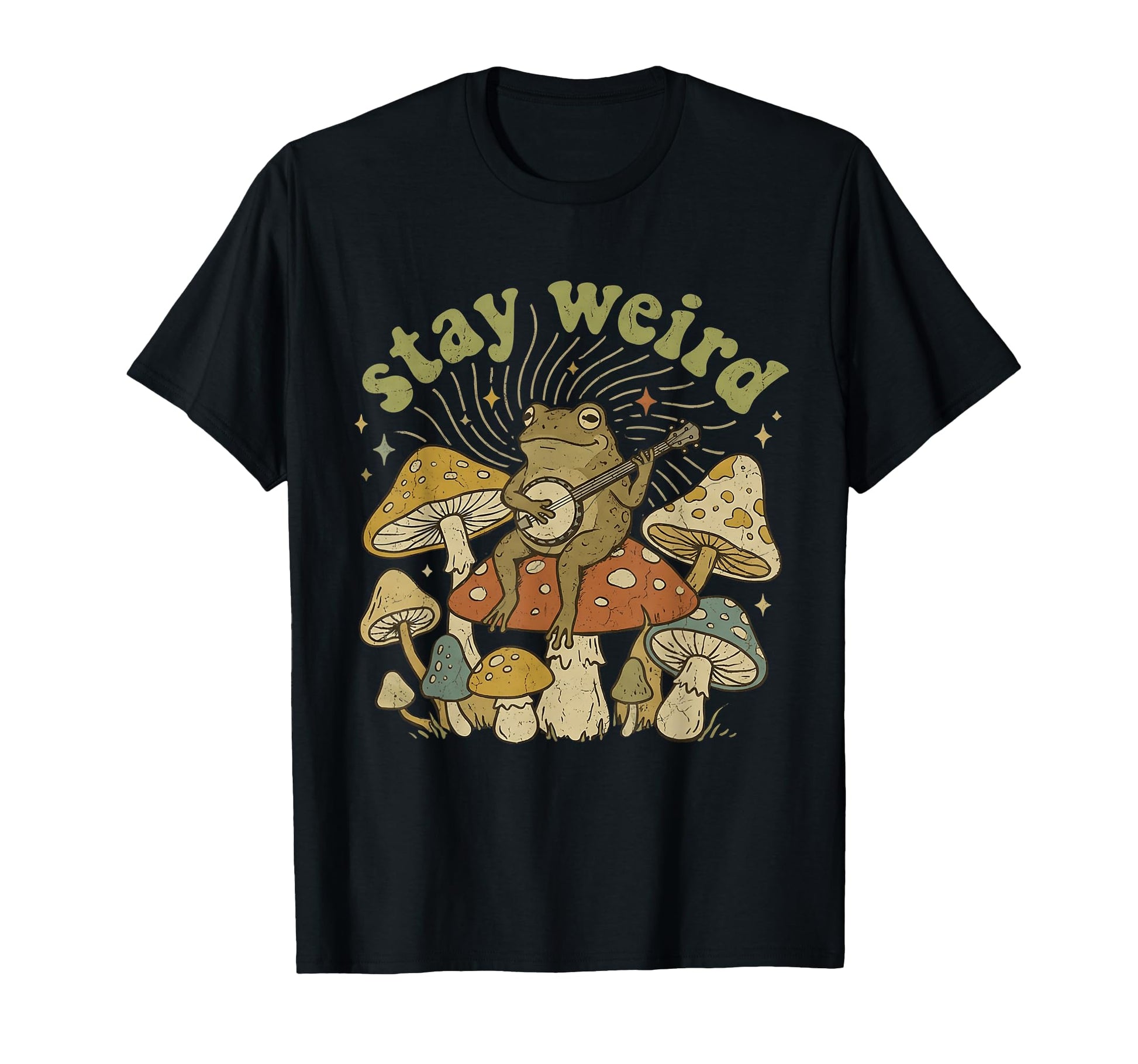 Stay Weird Frog Quirky Hippie Y2K T-Shirt - Fun Novelty Design Unisex - T-Shirt, Sweatshirt, Hoodie
