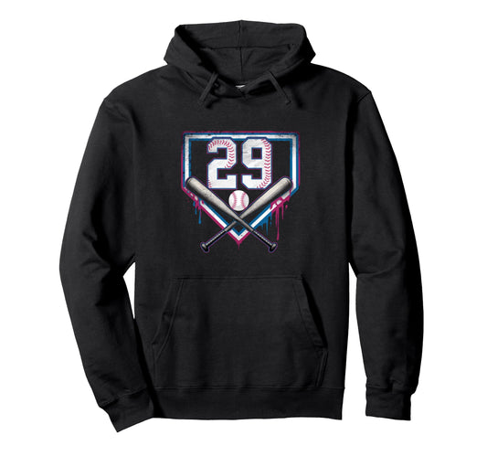 Baseball Home Ice Cream 29Th Birthday Hoodie - Trendy Graphic for Adults - T-Shirt, Sweatshirt, Hoodie