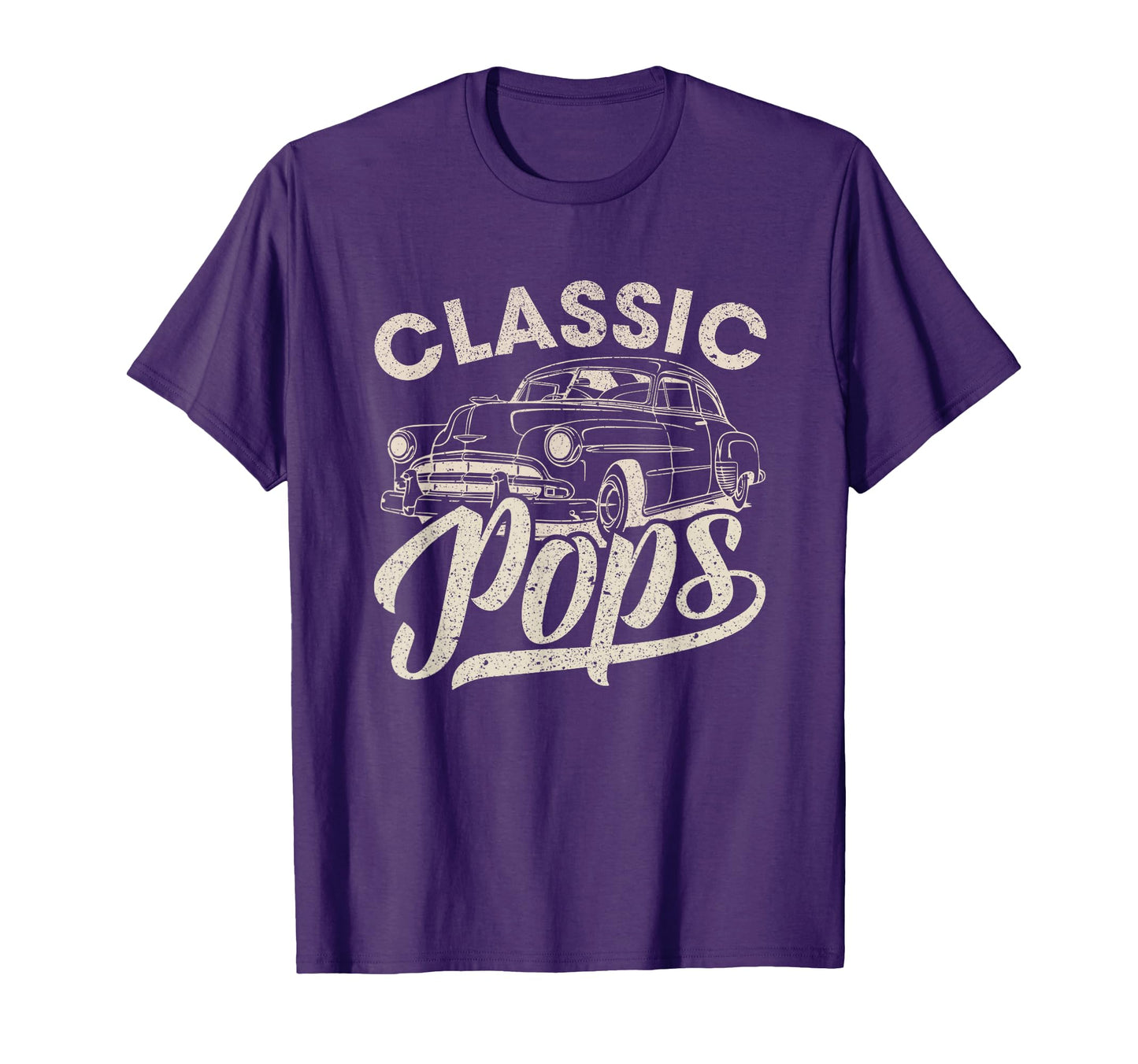Pops Funny Car Lover Dad Papa Grandpa T-Shirt - Minimalist Print Unisex - T-Shirt, Sweatshirt, Hoodie