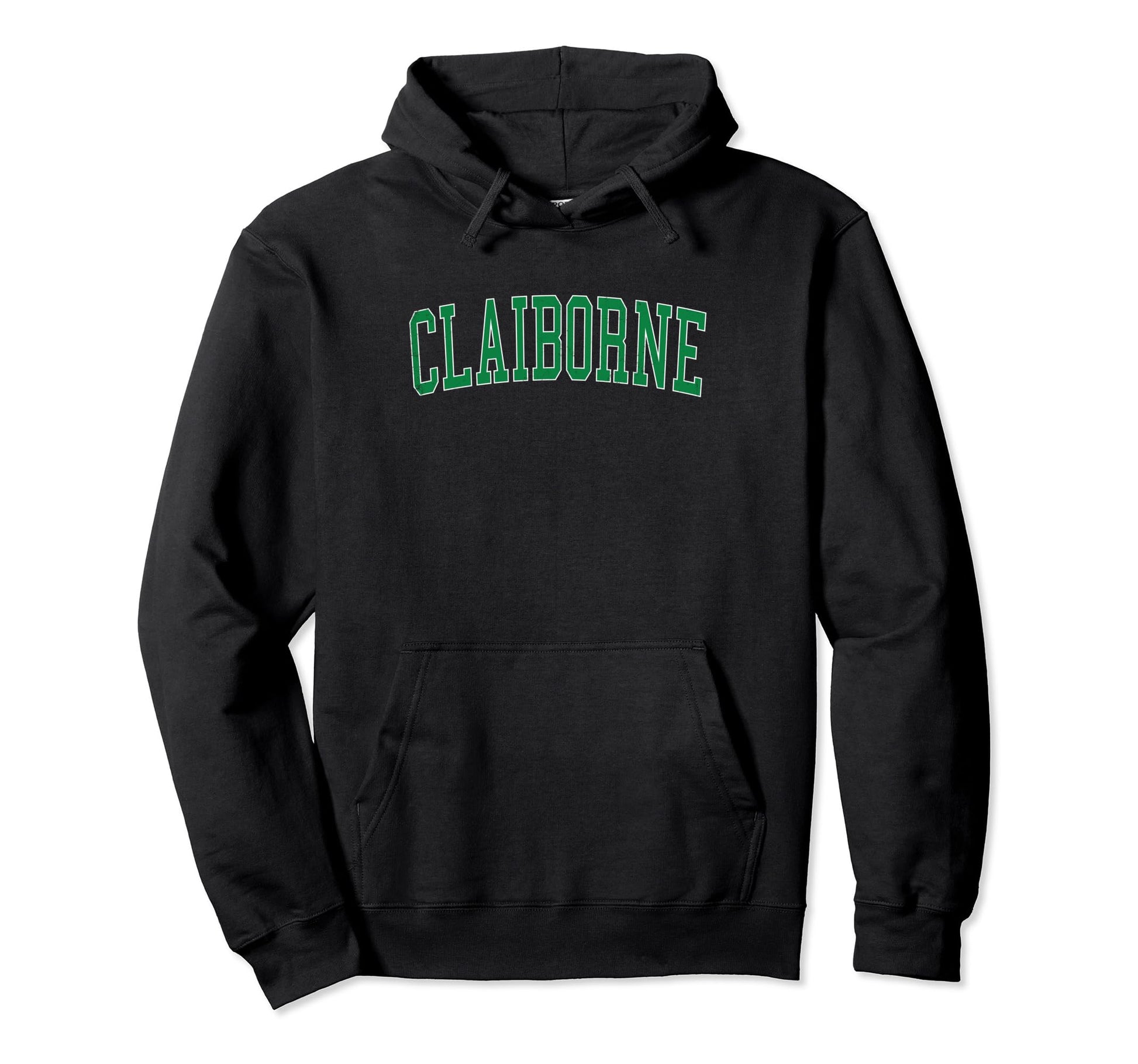 Claiborne La Distressed Green Varsity Hoodie - Novelty Apparel for Adults - T-Shirt, Sweatshirt, Hoodie