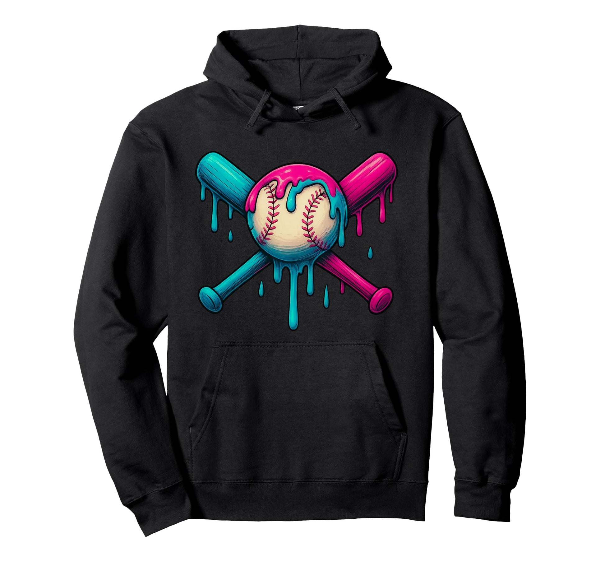 Respect Drip Baseball Funny Ice Cream Hoodie - Unique Graphic Men Women - T-Shirt, Sweatshirt, Hoodie