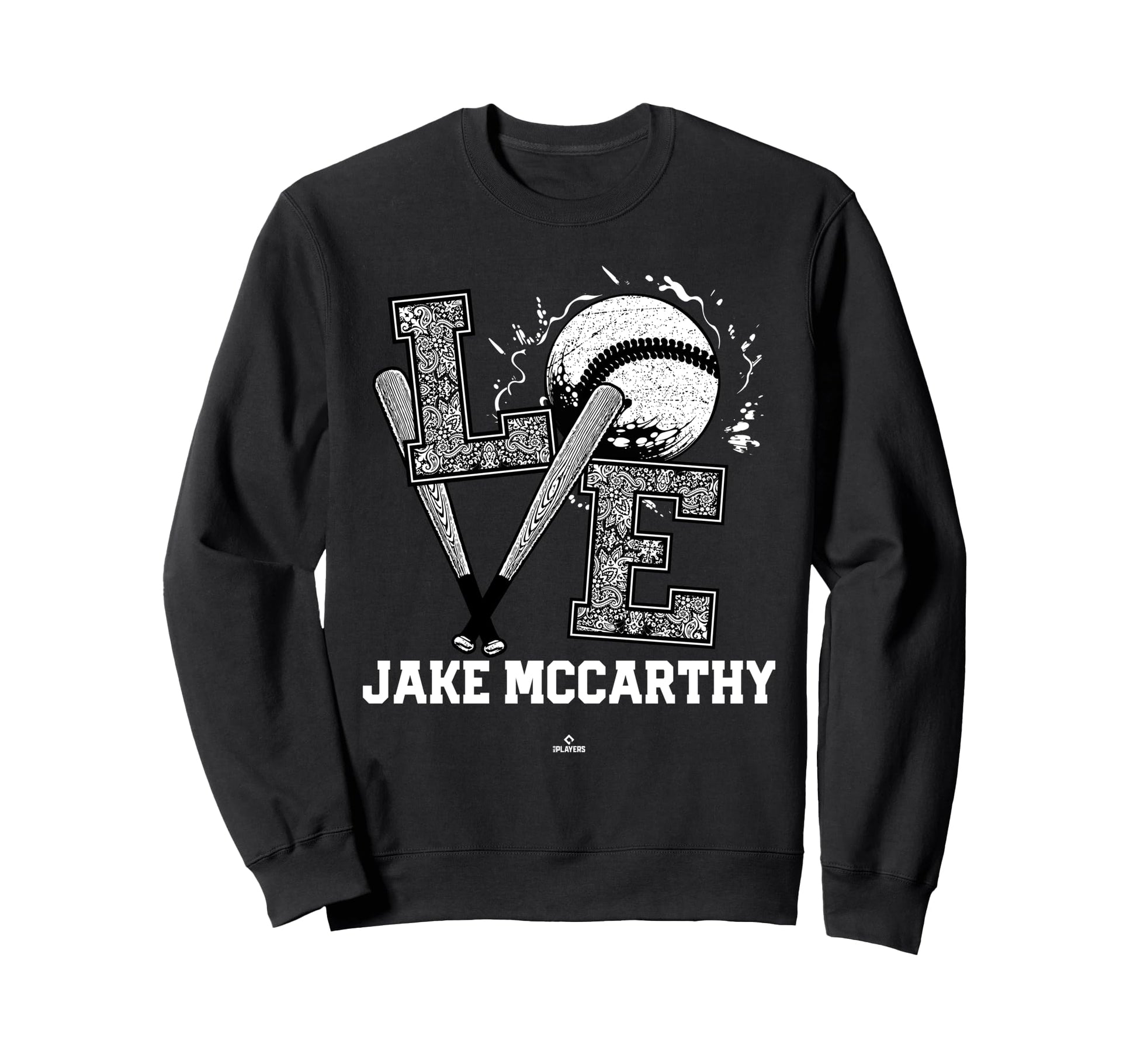 Distressed Baseball Love Jake Sweatshirt - Trendy Graphic Men Women - T-Shirt, Sweatshirt, Hoodie
