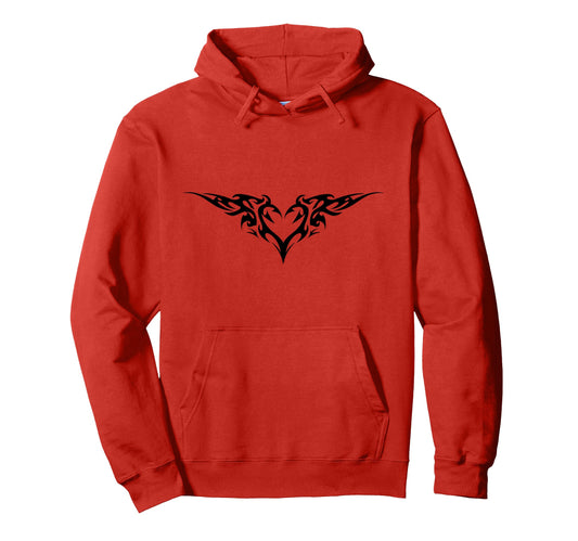 Alt Aesthetic Heart Tribal Heart Love Hoodie - Novelty Apparel for Adults - T-Shirt, Sweatshirt, Hoodie