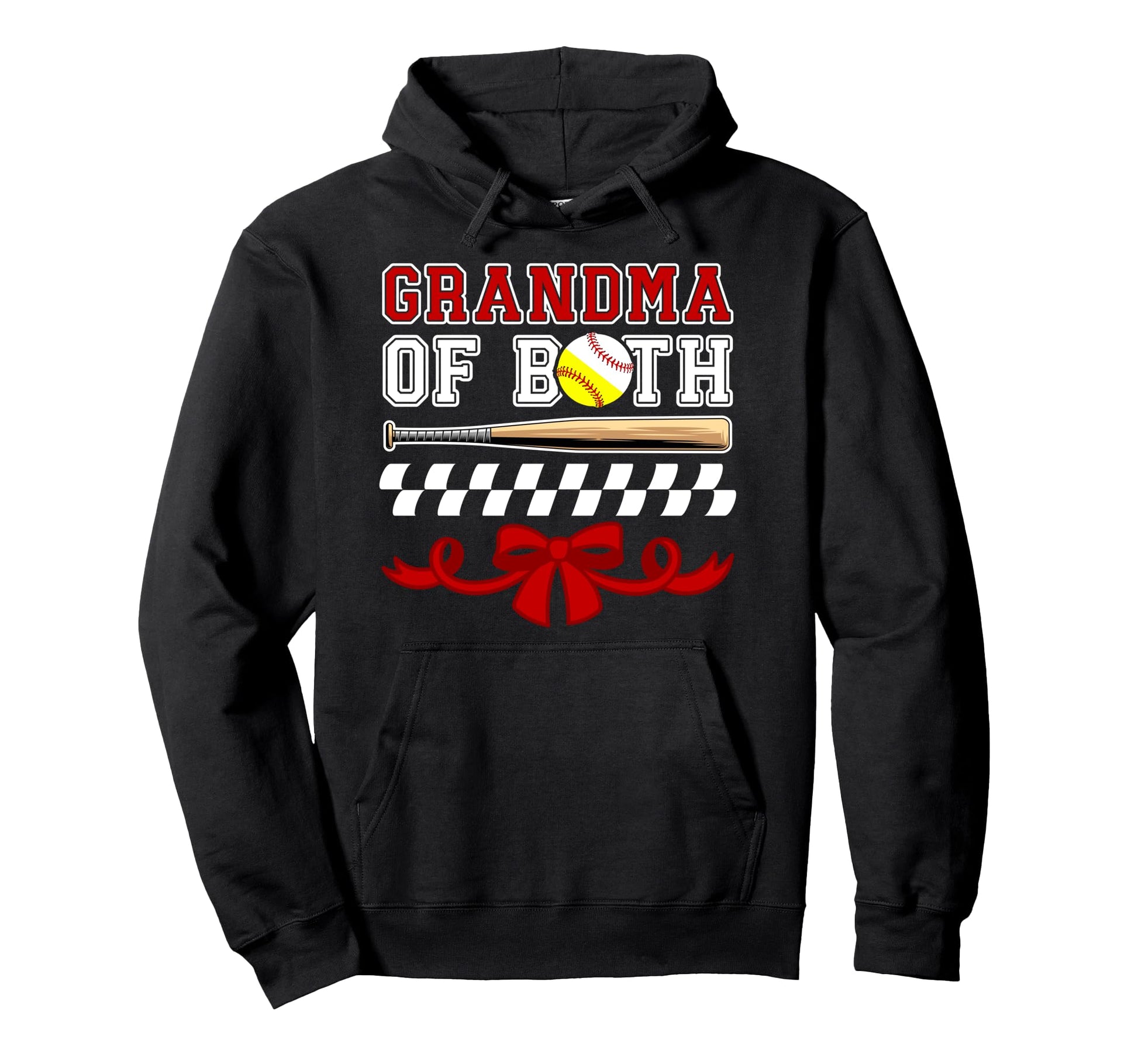 Grandma Both Coquette Baseball Softball Hoodie - Novelty Apparel Unisex - T-Shirt, Sweatshirt, Hoodie