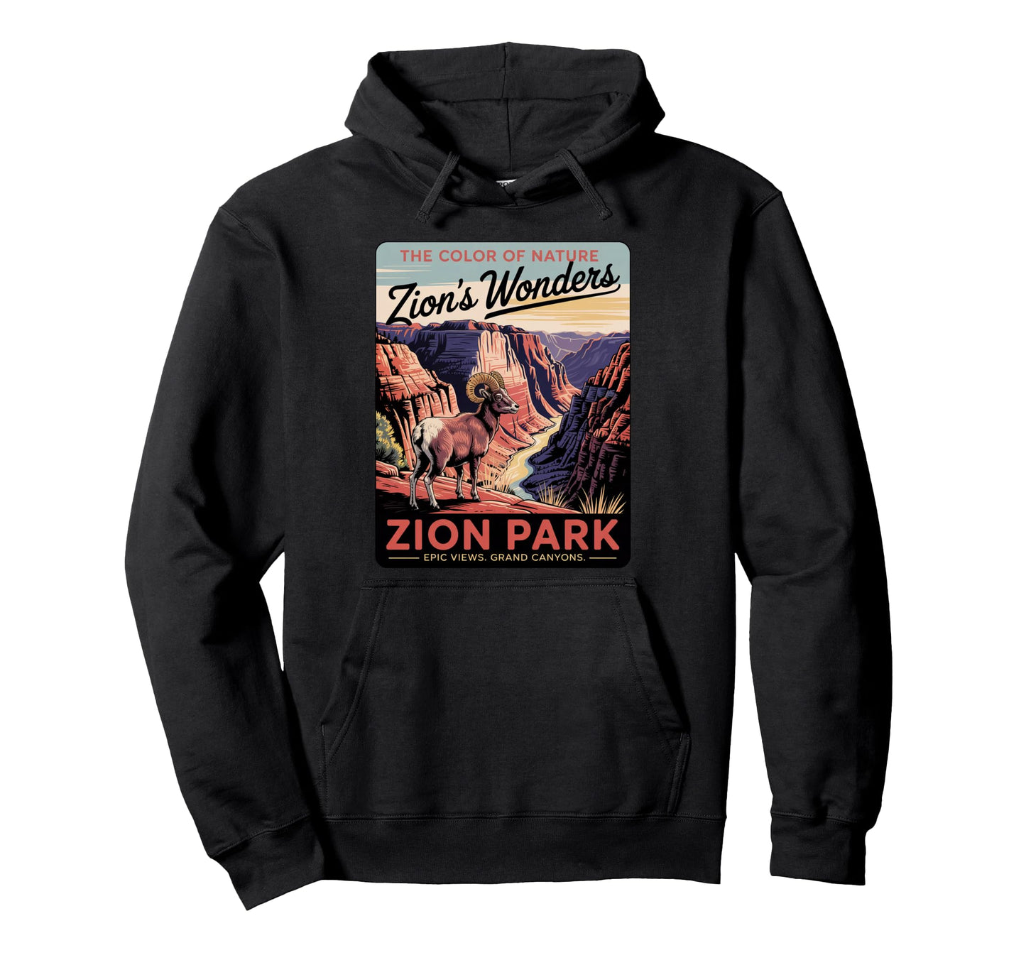 Zion National Park Canyon Cliff Hoodie - Casual Everyday Wear Unisex - T-Shirt, Sweatshirt, Hoodie