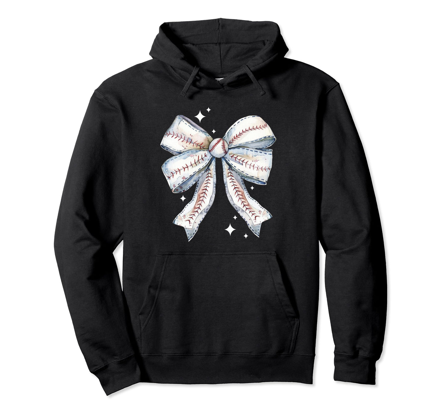 Baseball Coquette Bow Baseball Mom Bow Hoodie - Trendy Graphic Men Women - T-Shirt, Sweatshirt, Hoodie