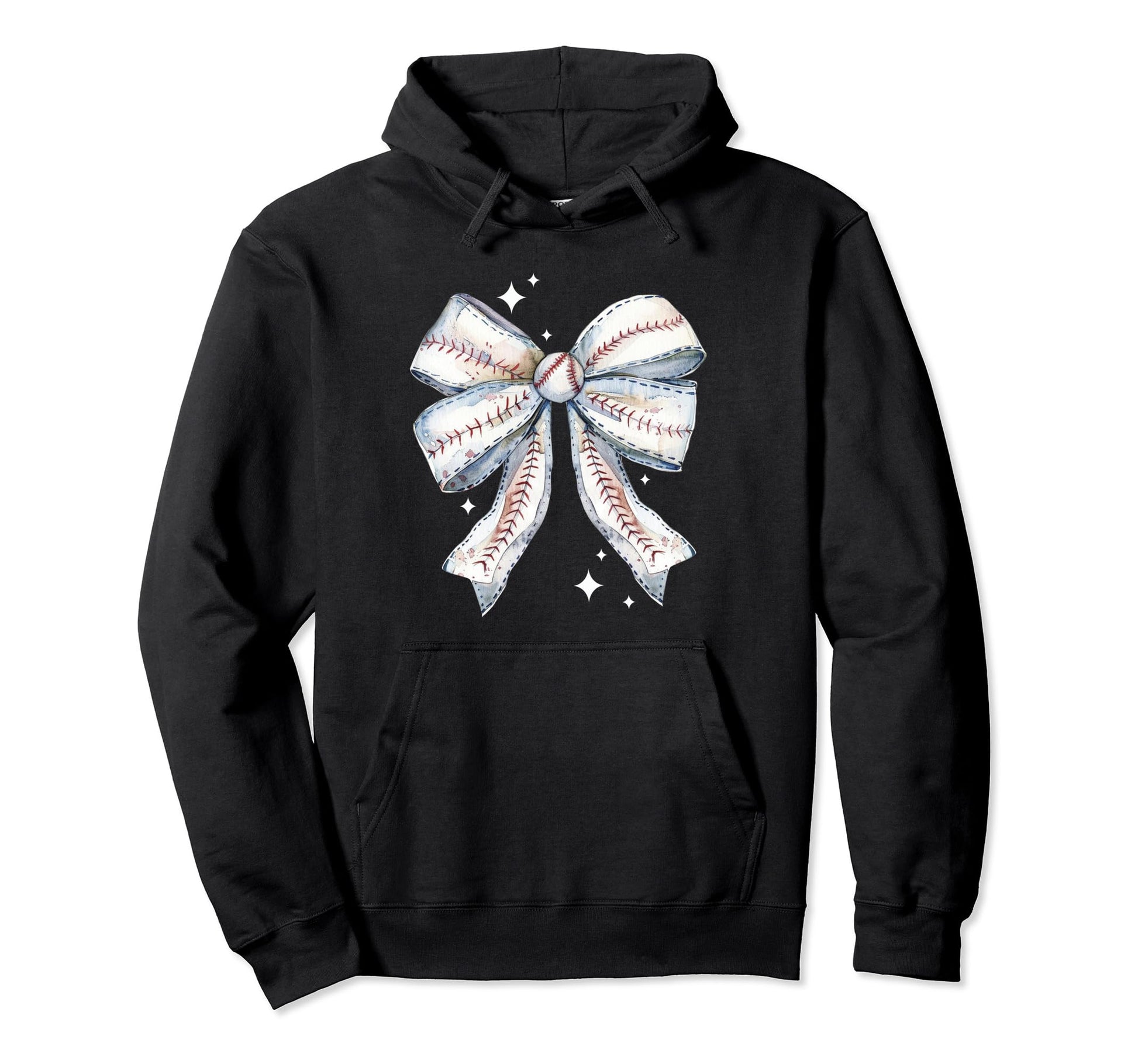 Baseball Coquette Bow Baseball Mom Bow Hoodie - Trendy Graphic Men Women - T-Shirt, Sweatshirt, Hoodie