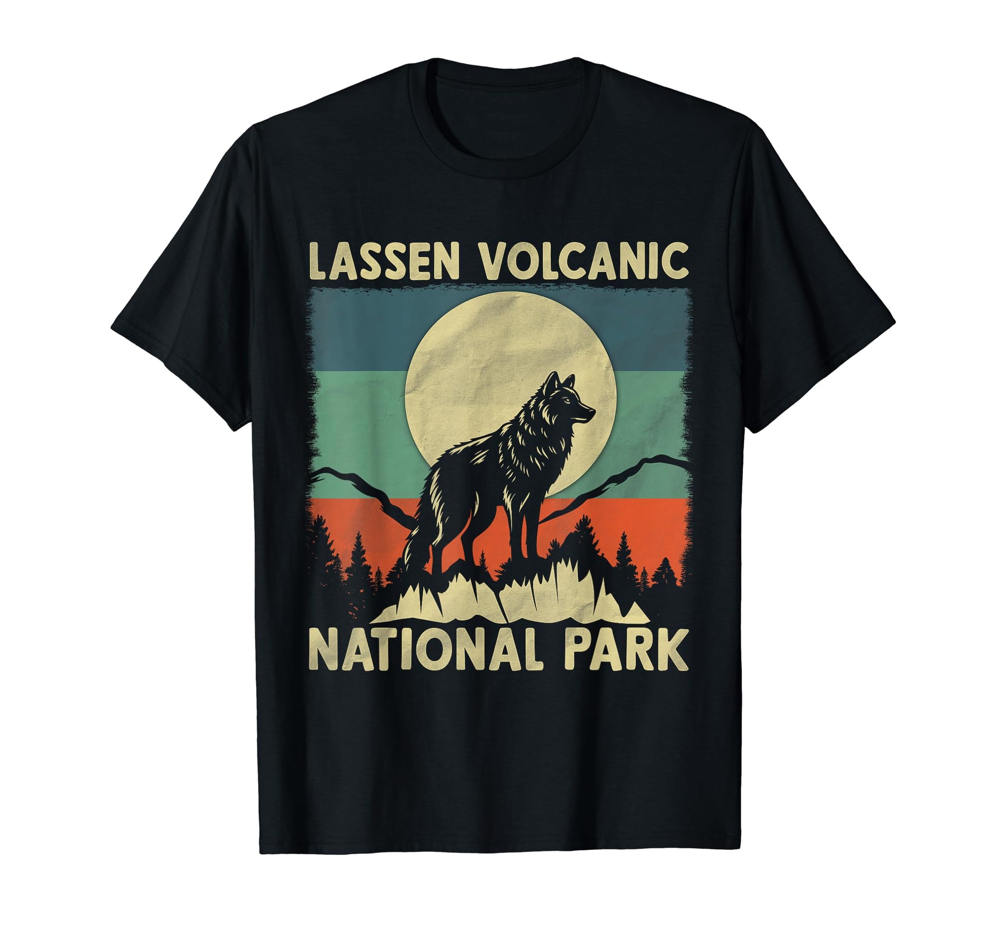 Wolf Lassen Volcanic National Park T-Shirt - Graphic Print Men Women - T-Shirt, Sweatshirt, Hoodie