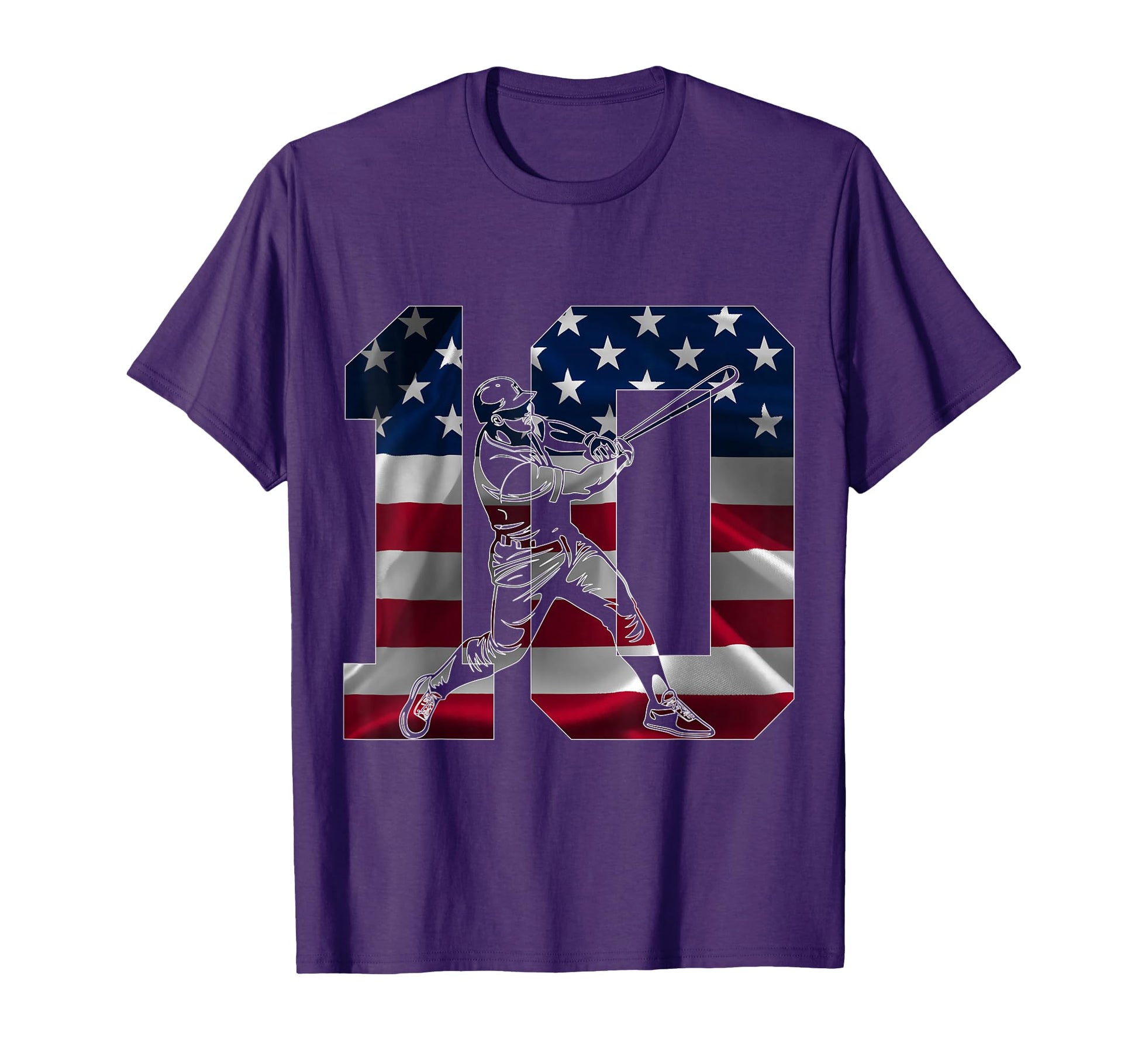Number 10 Years Baseball 10Th T-Shirt - Casual Everyday Wear Unisex - T-Shirt, Sweatshirt, Hoodie