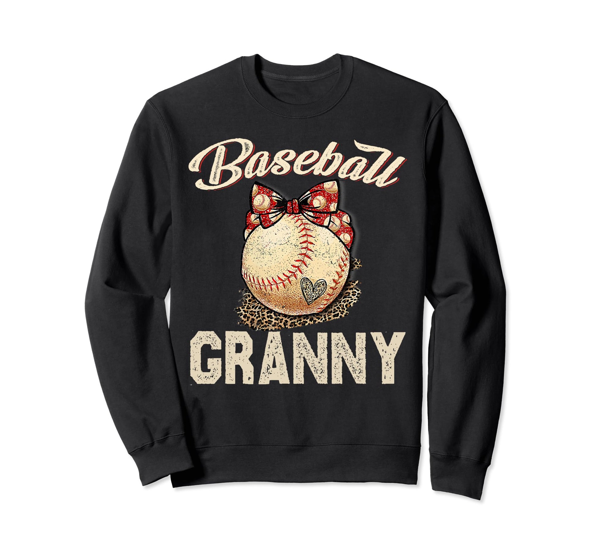 Softball Baseball Granny Leopard Sweatshirt - Fun Novelty Design Unisex - T-Shirt, Sweatshirt, Hoodie