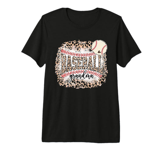 Baseball Grandma From Grandson Leopard T-Shirt - Minimalist Print Unisex - T-Shirt, Sweatshirt, Hoodie