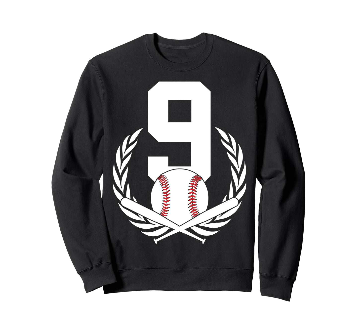 9 Years Number 9 Baseball 9Th Sweatshirt - Fun Novelty Design Unisex - T-Shirt, Sweatshirt, Hoodie