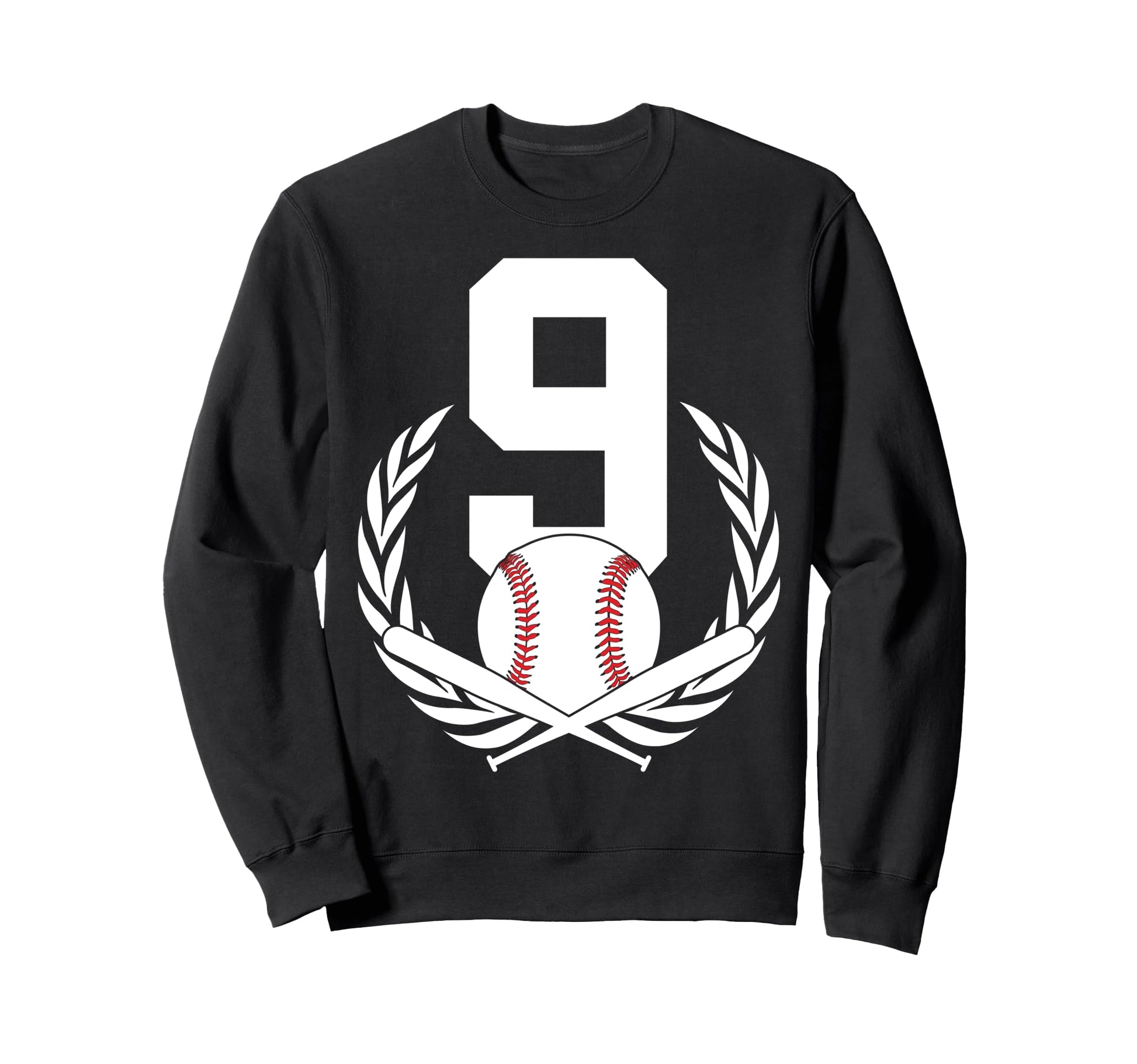9 Years Number 9 Baseball 9Th Sweatshirt - Fun Novelty Design Unisex - T-Shirt, Sweatshirt, Hoodie