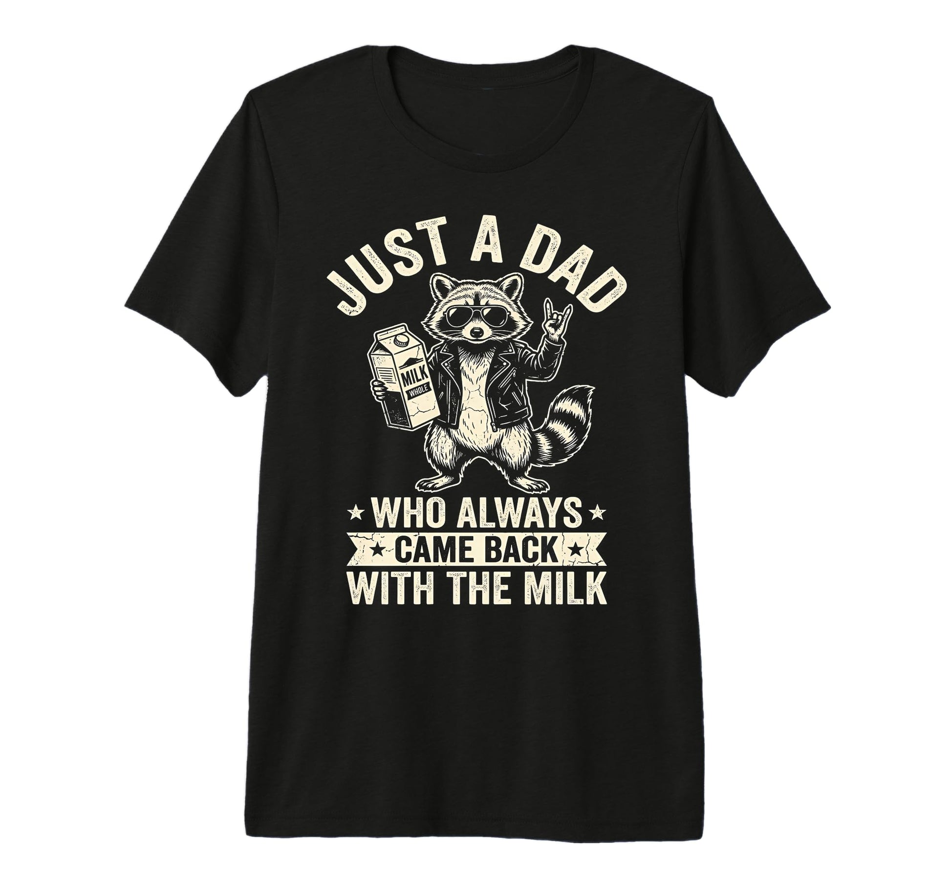 Mens Funny Raccoon Just Dad Funny Fathers T-Shirt - Trendy Graphic Unisex - T-Shirt, Sweatshirt, Hoodie
