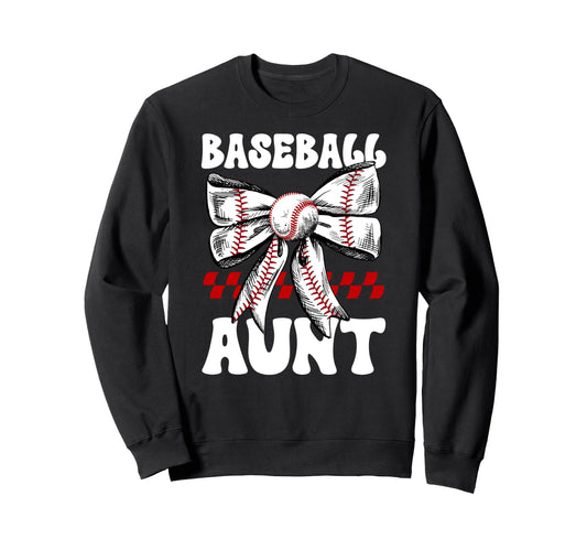 Baseball Aunt Baseball Player Sweatshirt - Minimalist Print for Adults - T-Shirt, Sweatshirt, Hoodie