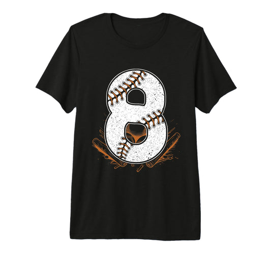 Baseball Birthday 8Th Birthday Party T-Shirt - Aesthetic Graphic Unisex - T-Shirt, Sweatshirt, Hoodie
