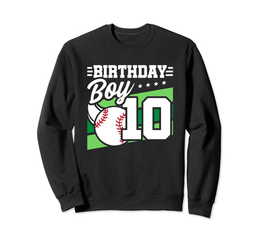 10Th Birthday Baseball Sweatshirt - Casual Everyday Wear for Adults - T-Shirt, Sweatshirt, Hoodie