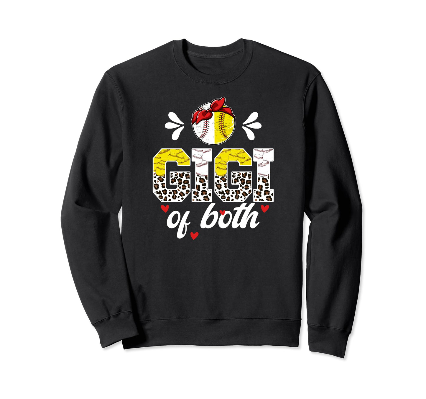 Gigi Both Leopard Baseball Softball Sweatshirt - Graphic Print for Adults - T-Shirt, Sweatshirt, Hoodie