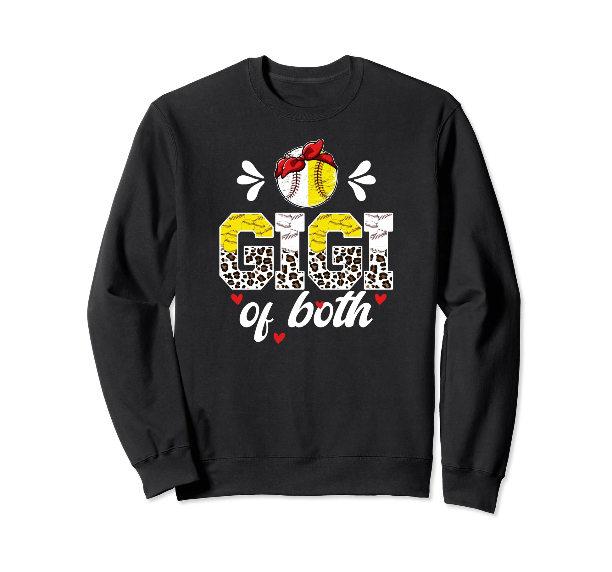 Gigi Both Leopard Baseball Softball Sweatshirt - Graphic Print for Adults - T-Shirt, Sweatshirt, Hoodie