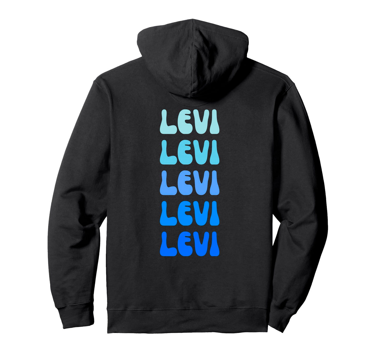 Levi Name Stack Hoodie - Novelty Apparel Unisex - T-Shirt, Sweatshirt, Hoodie