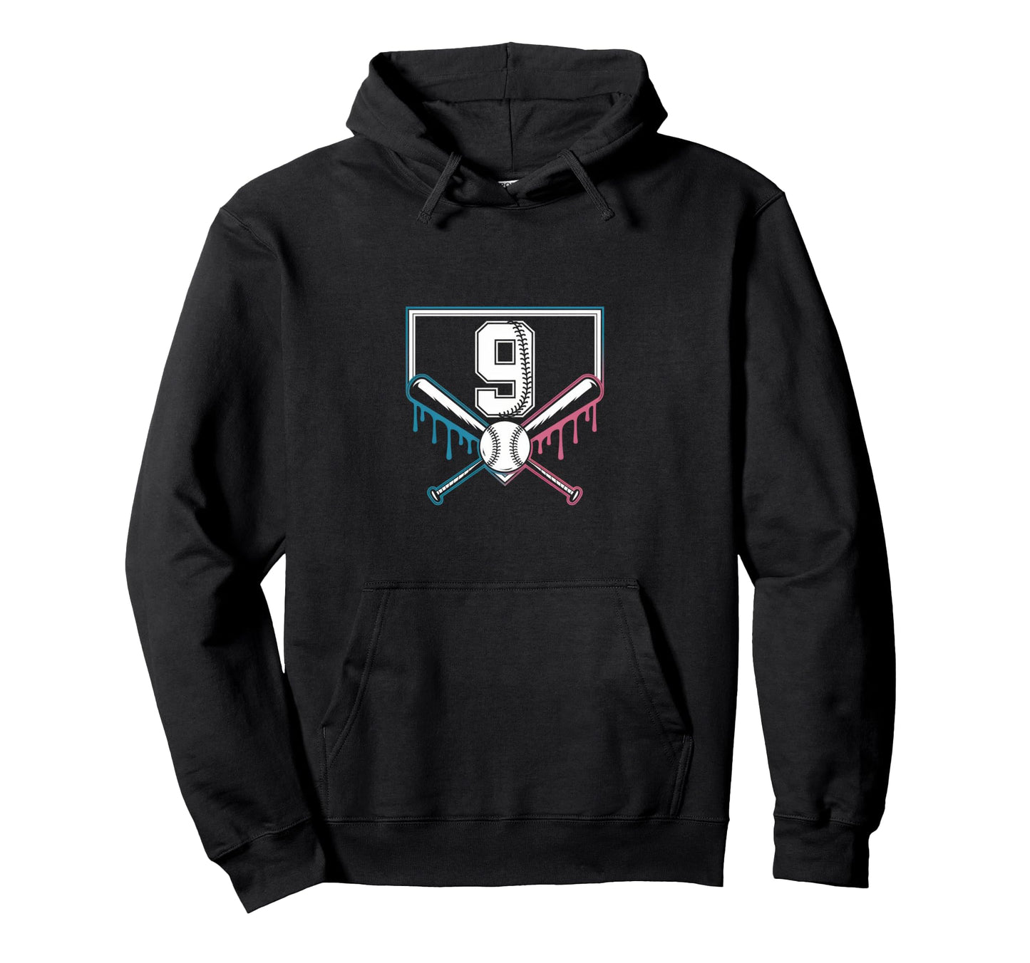 9Th Birthday Baseball Home Ice Cream Hoodie - Unique Graphic Unisex - T-Shirt, Sweatshirt, Hoodie