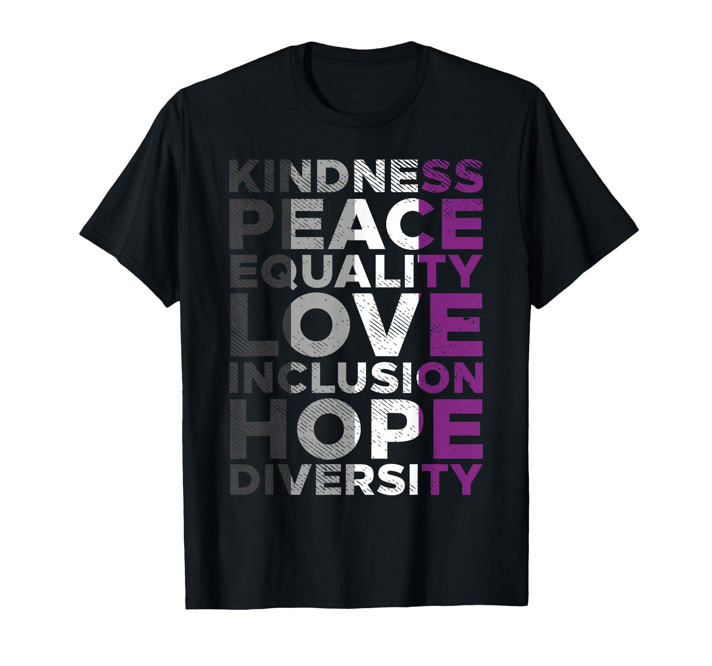 Kindness Equality Love Lgbtq Asexual T-Shirt - Trendy Graphic for Adults - T-Shirt, Sweatshirt, Hoodie