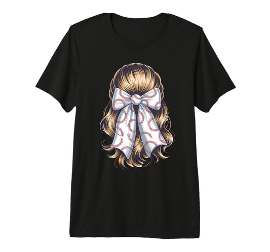 Baseball Coquette Bow Baseball Player T-Shirt - Custom Art Print Unisex - T-Shirt, Sweatshirt, Hoodie
