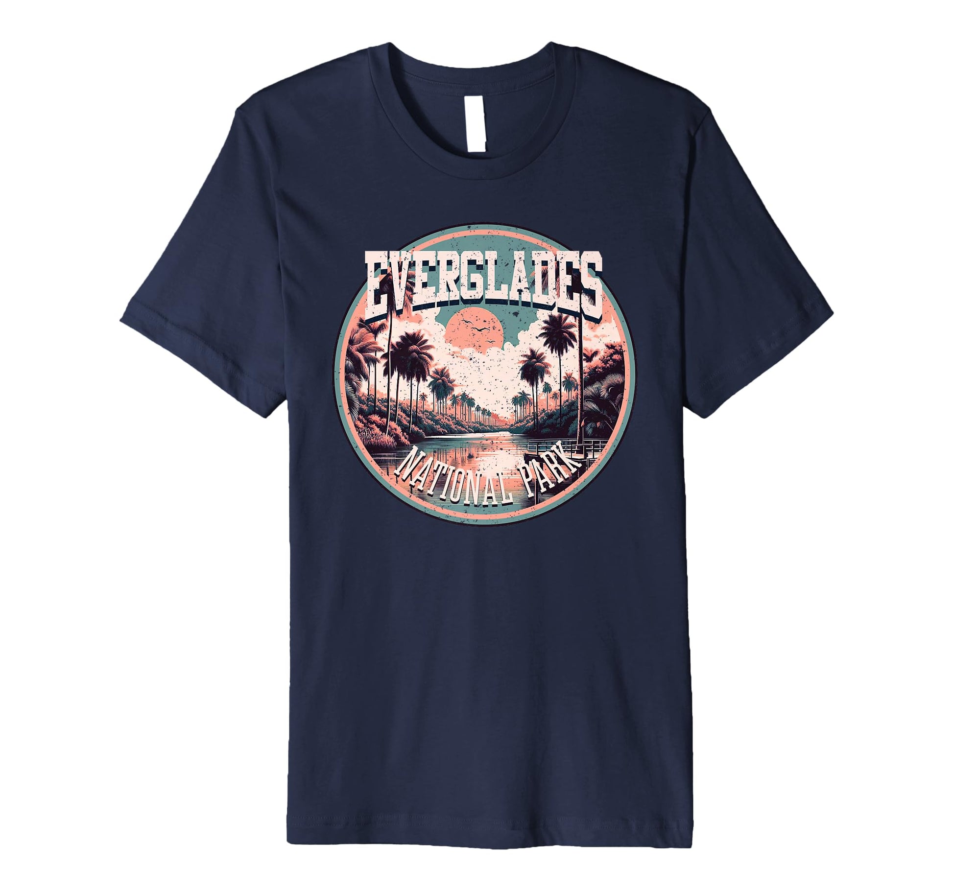 Everglades National Park Round T-Shirt - Minimalist Print Unisex - T-Shirt, Sweatshirt, Hoodie