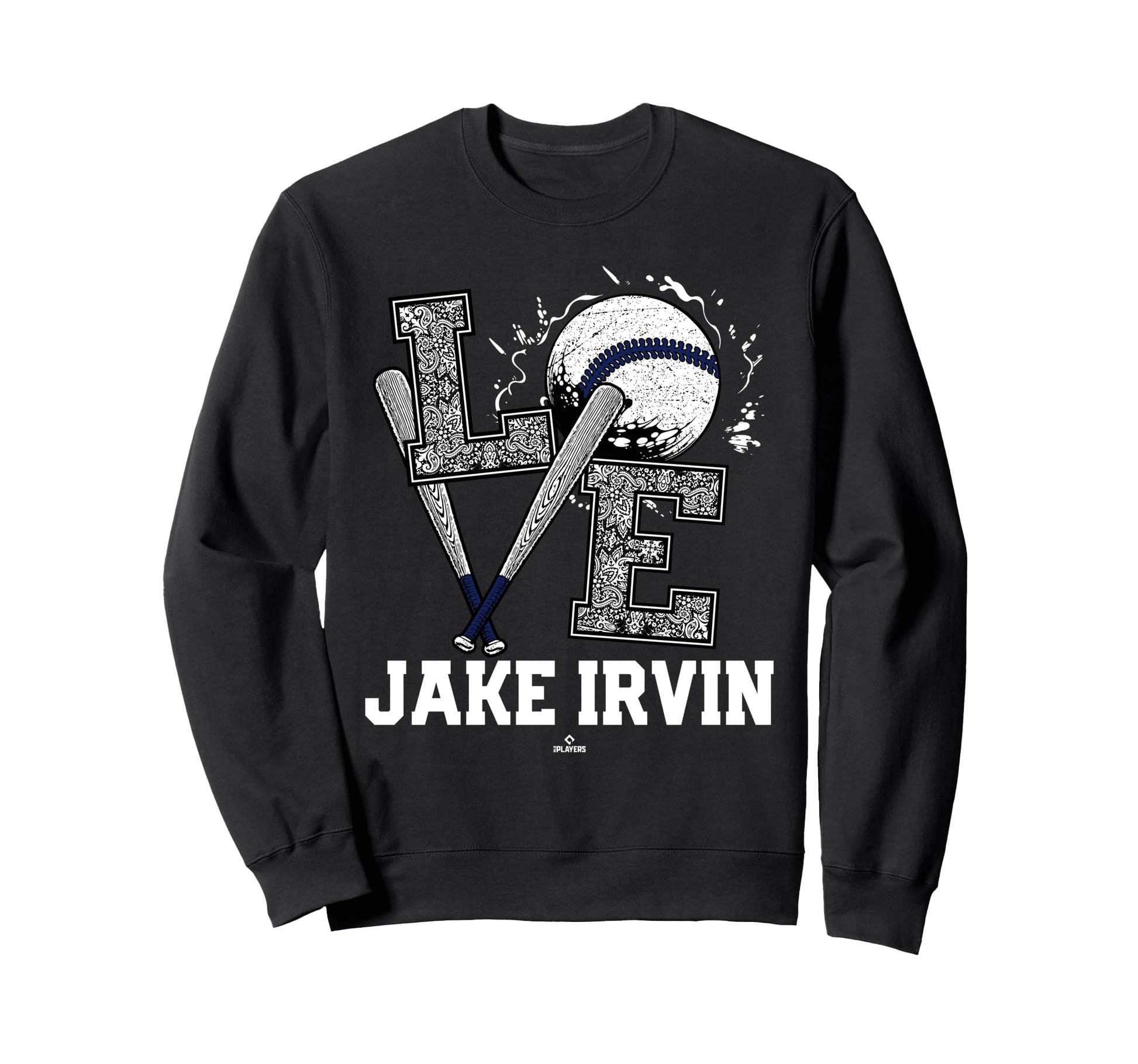 Distressed Baseball Love Jake Sweatshirt - Fun Novelty Design for Adults - T-Shirt, Sweatshirt, Hoodie