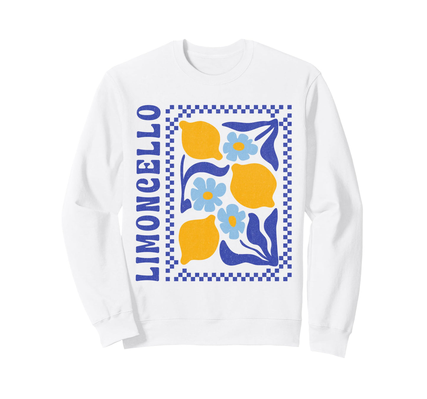 Limoncello Boho Floral Lemons Summer Sweatshirt - Graphic Print for Adults - T-Shirt, Sweatshirt, Hoodie