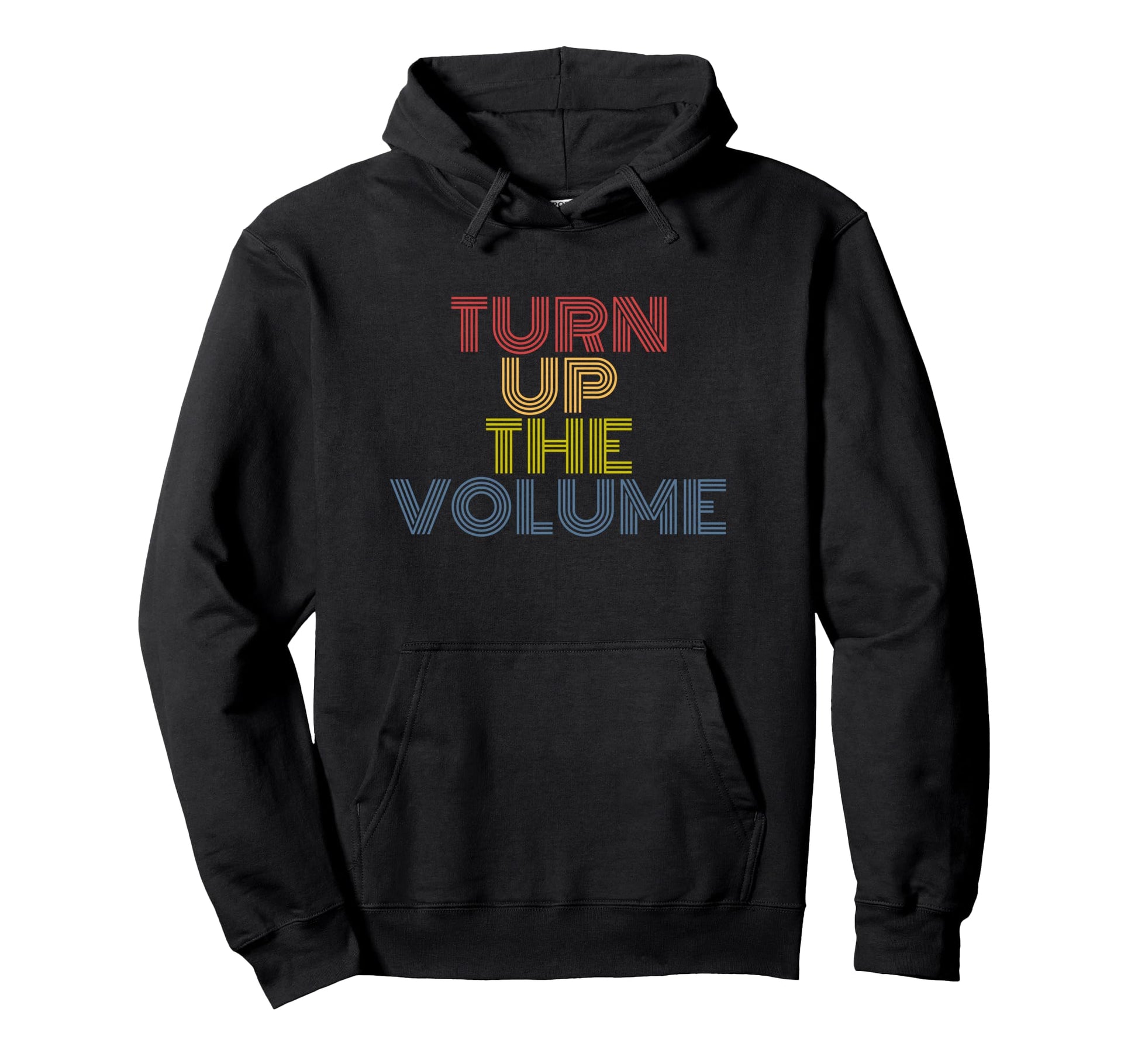 Turn Up Volume 70S Striped Hoodie - Graphic Print Men Women - T-Shirt, Sweatshirt, Hoodie