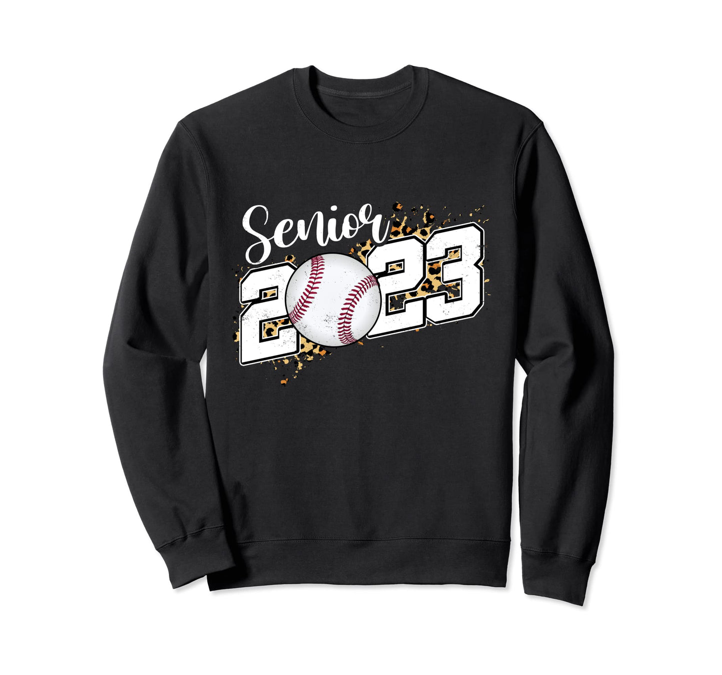 Senior Class 2023 Baseball Leopard Sweatshirt - Streetwear Style Men Women - T-Shirt, Sweatshirt, Hoodie