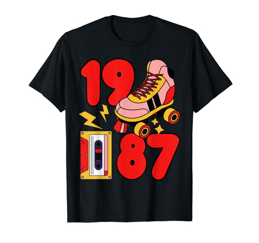 80S Vibes Mixed Tapes Roller Skates T-Shirt - Trendy Graphic Men Women - T-Shirt, Sweatshirt, Hoodie