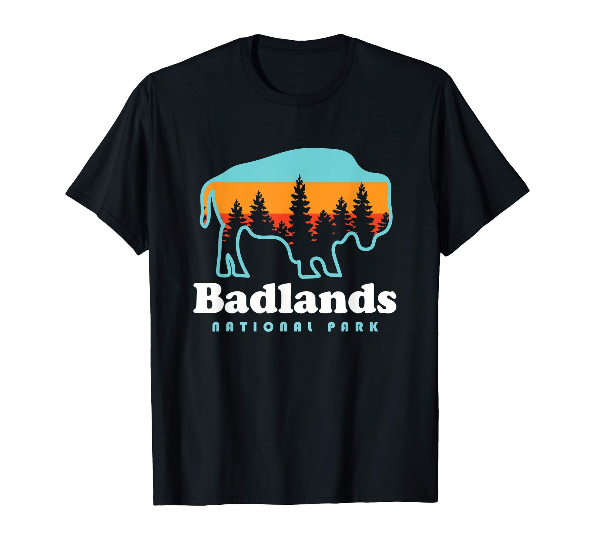 Badlands National Park Bison South T-Shirt - Fun Novelty Design Men Women - T-Shirt, Sweatshirt, Hoodie