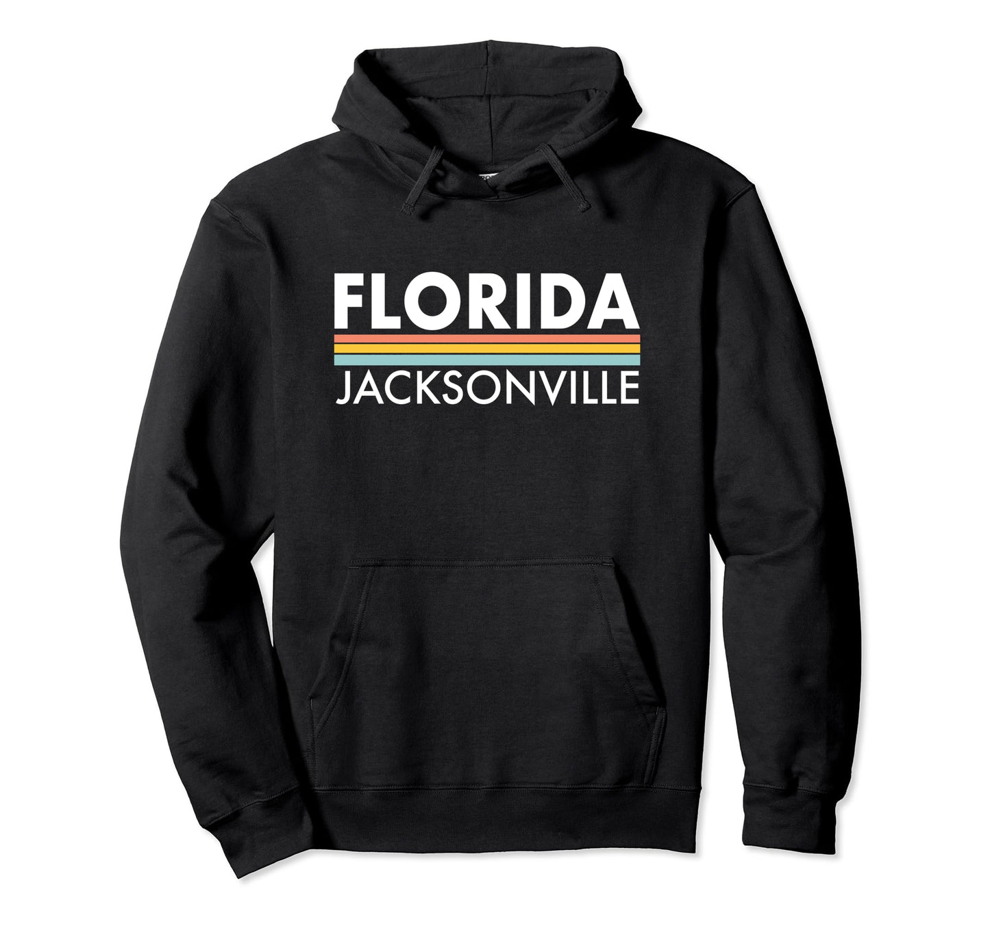Florida Jacksonville Stripes Hoodie - Fun Novelty Design for Adults - T-Shirt, Sweatshirt, Hoodie