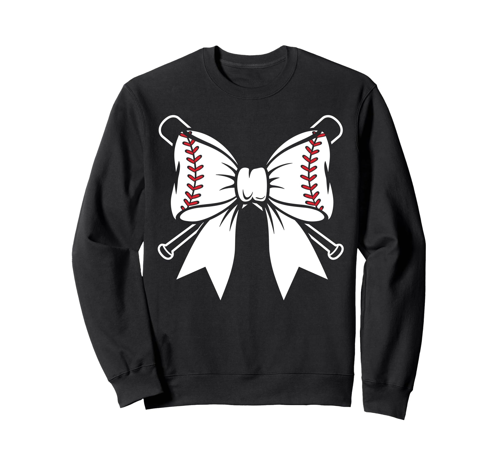 Baseball Bow Bats Coquette Aesthetic Sweatshirt - Minimalist Print Unisex - T-Shirt, Sweatshirt, Hoodie