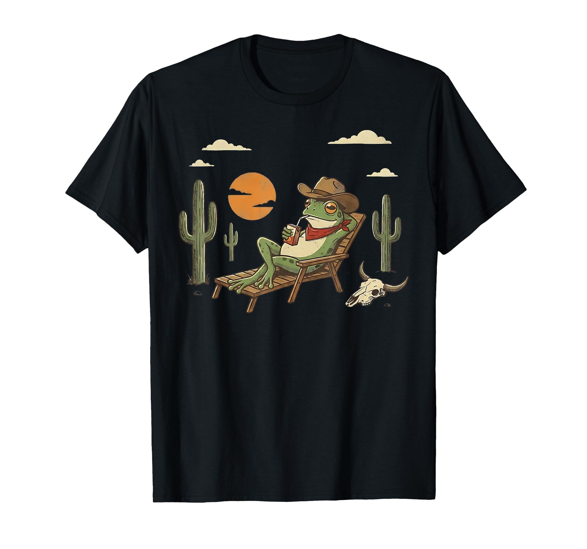 Funny Cowboy Frog Western Country T-Shirt - Custom Art Print for Adults - T-Shirt, Sweatshirt, Hoodie