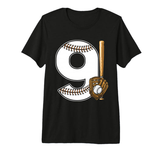 Baseball Birthday 9Th Birthday Party T-Shirt - Novelty Apparel Men Women - T-Shirt, Sweatshirt, Hoodie
