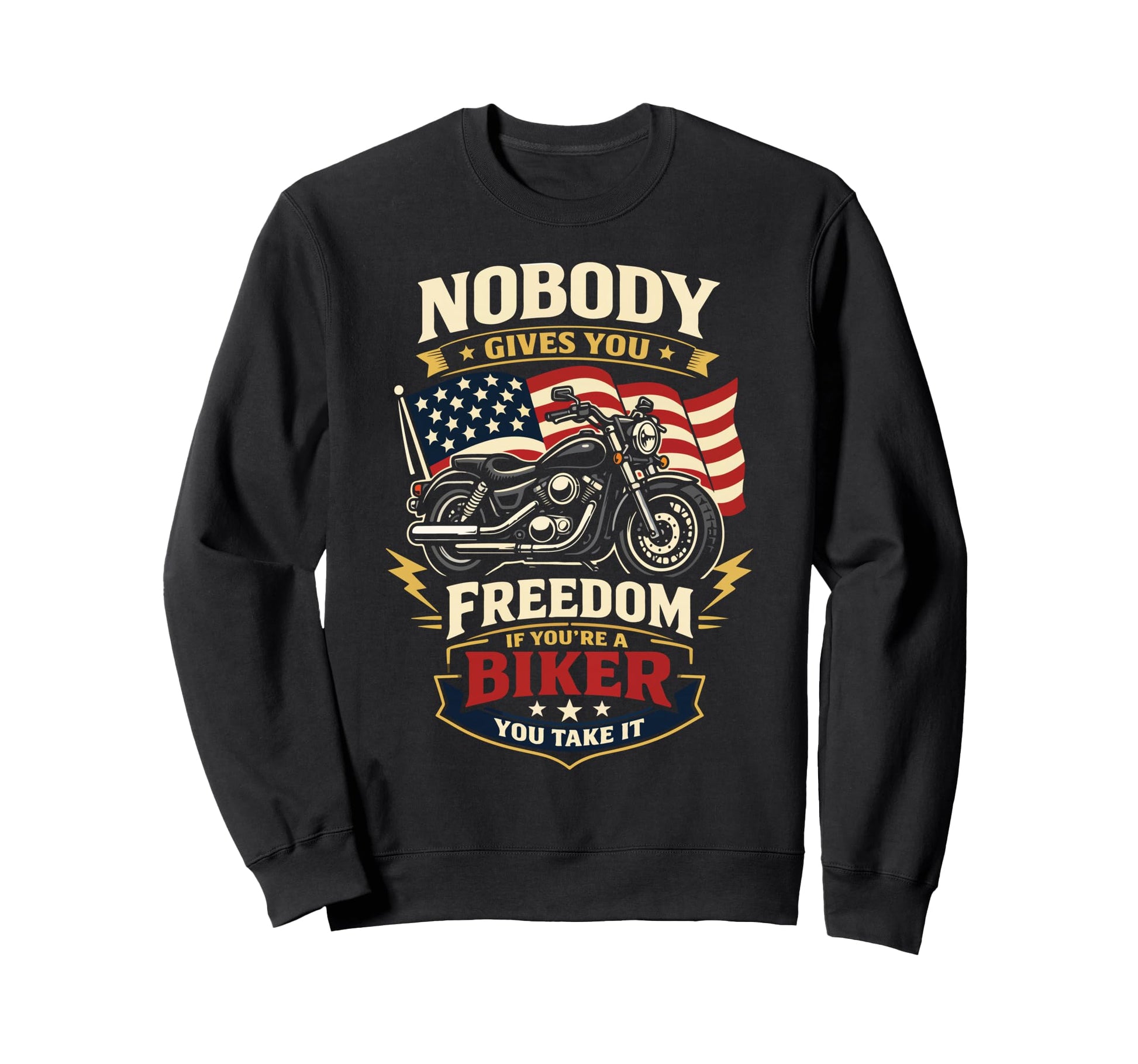 Motorcycle Biker Nobody Gives You Sweatshirt - Minimalist Print Unisex - T-Shirt, Sweatshirt, Hoodie