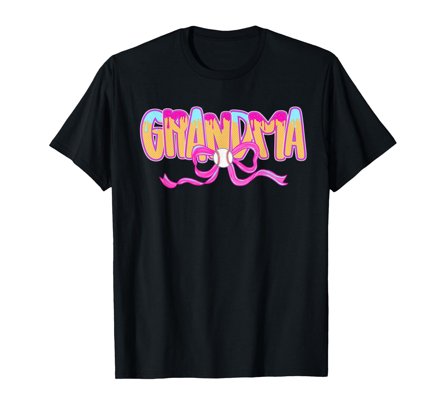 Grandma Bow Baseball Lovers Funny T-Shirt - Minimalist Print Men Women - T-Shirt, Sweatshirt, Hoodie
